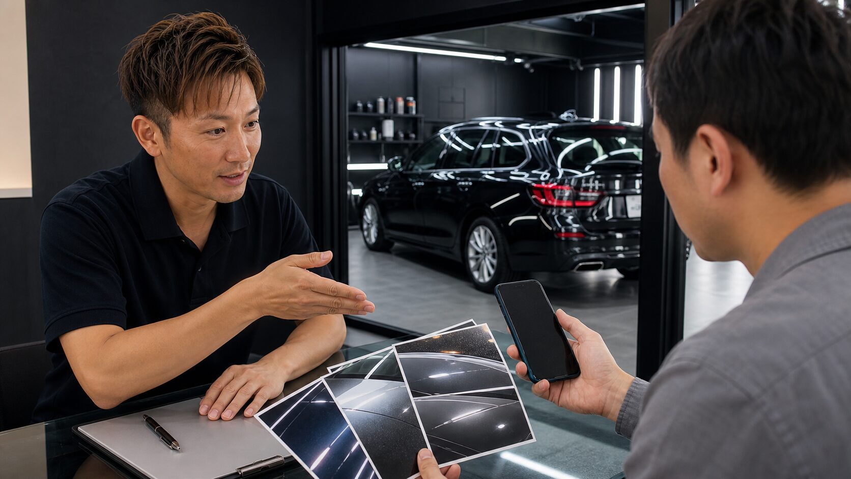 京都で車コーティング店の評判を確認する方向けの相談イメージ