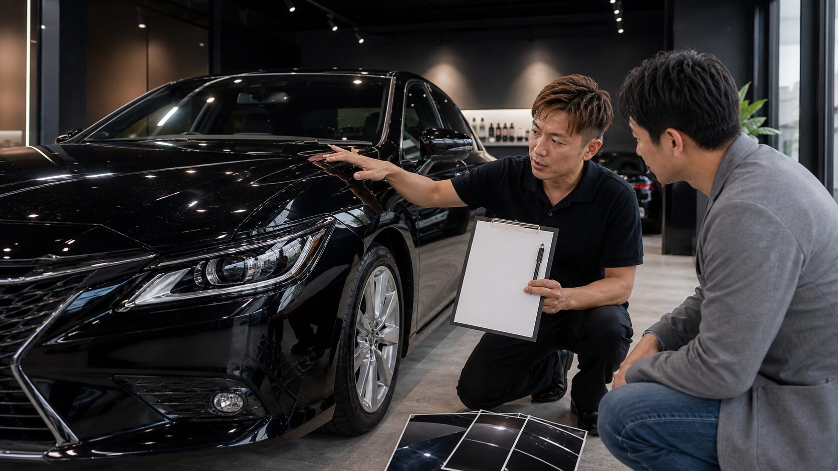 京都で車のガラスコーティングを相談するイメージ