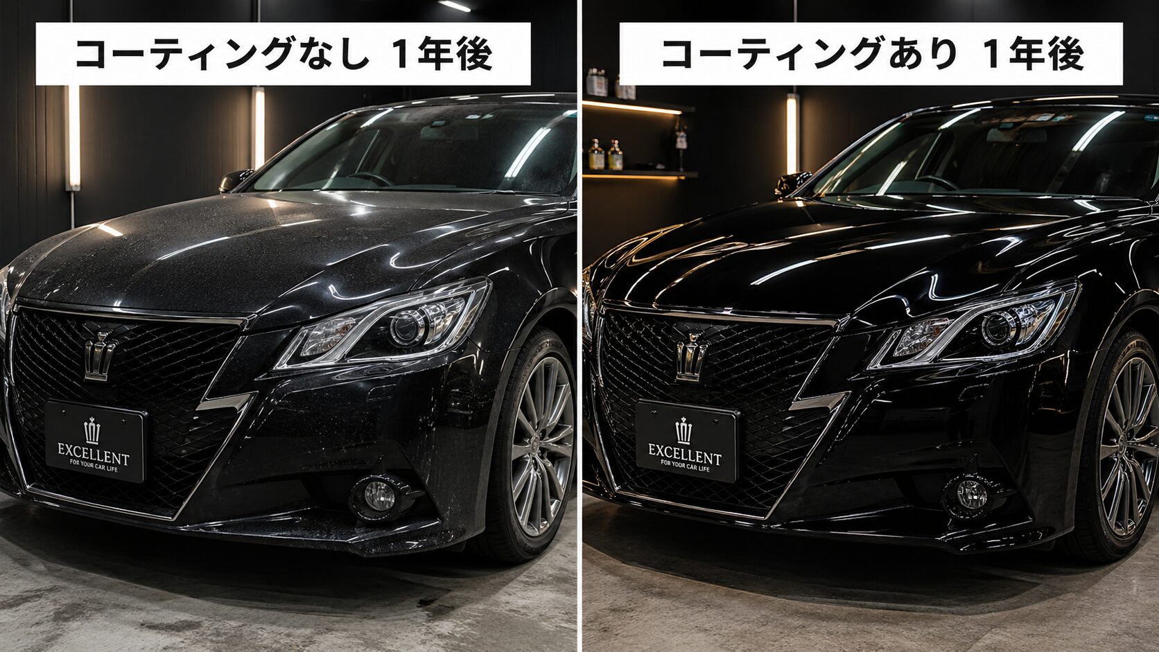 コーティング有無による経年比較