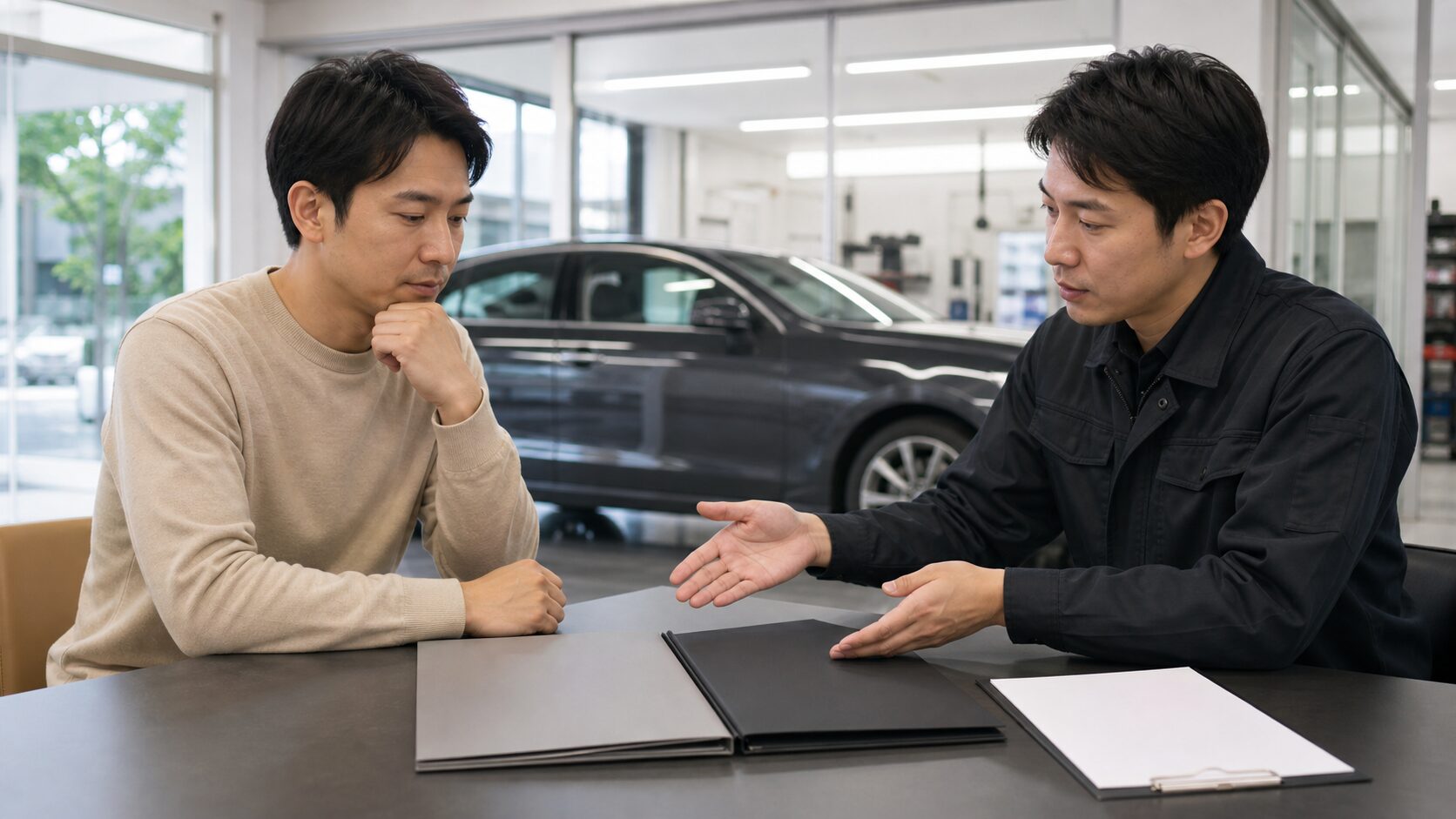 二つのコーティング依頼方法を同じ条件で比較する相談イメージ