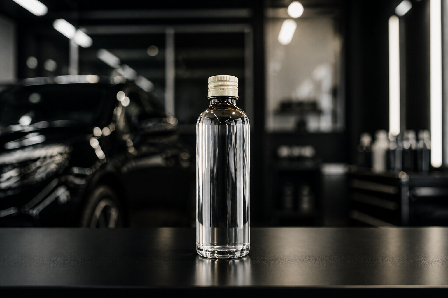 ガラスコーティング剤のボトル