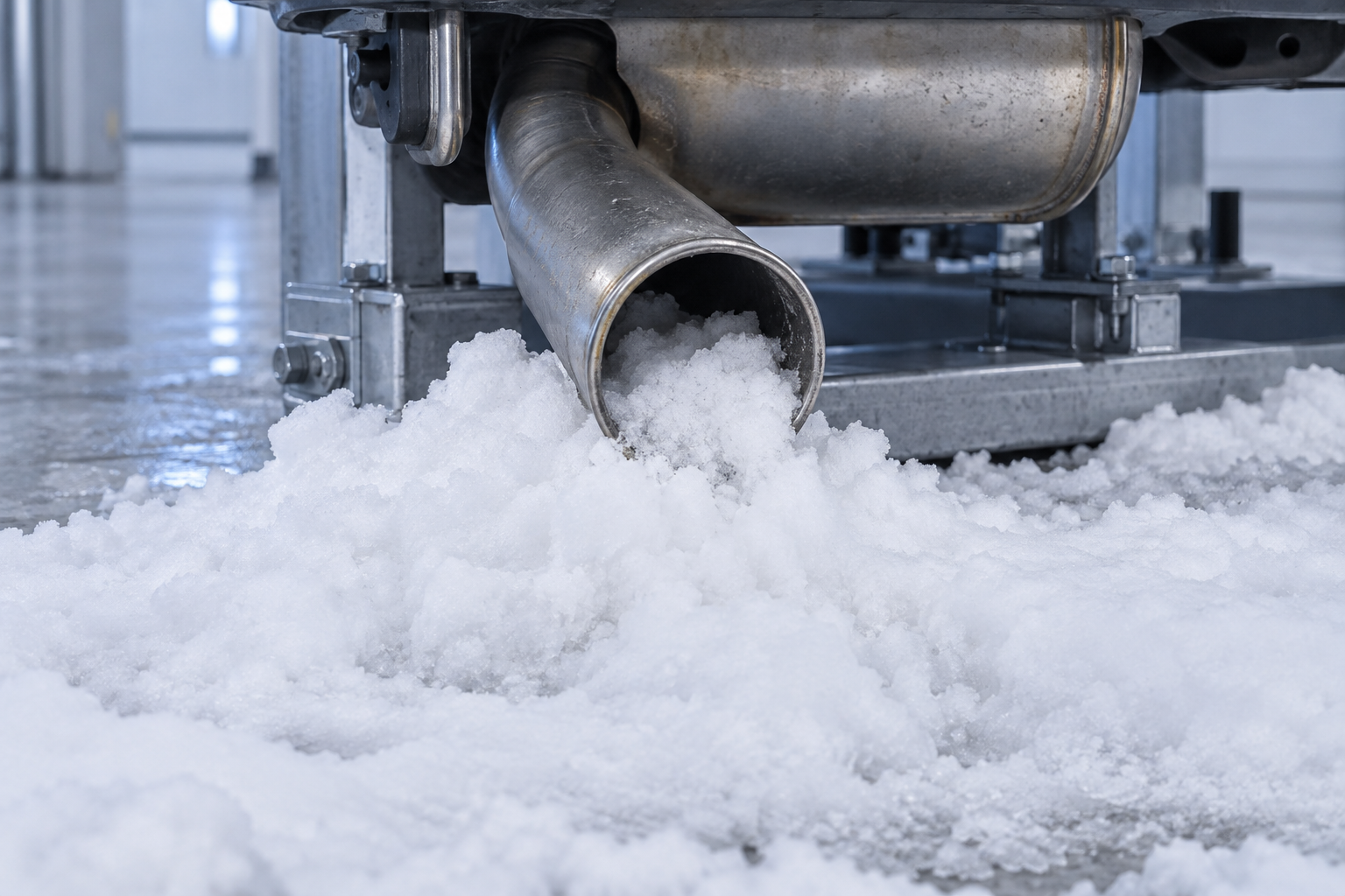 雪で出口が塞がれた排気管の訓練用試験治具